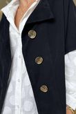 Made in Italy Cooper Needlecord Cap Sleeve Jacket Black